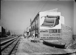 Scheda Romagnolo - Cartello publicitario Olivetti