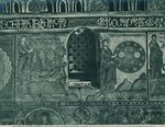Scheda N. 33134 Palermo - Palazzo Reale. Cappella Palatina. La creazione delle Acque, del Sole, delle Stelle e della Luna. Mosaico nella grande navata a destra (XII Secolo) (Ed.ne Alinari)