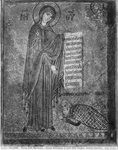 Scheda N. 11371 Palermo - Chiesa della Martorana - Giorgio Antiocheno ai piedi della Vergine; mosaico bisantino (Ediz. Brogi)