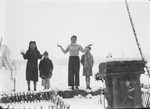 Scheda Bronzetti Ina, Marcello, Lucia, Franca sotto la neve