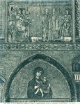Scheda N. 33277 Monreale - Cattedrale. S. Casto e S. Cassio condannati alle Belve e la Madonna col Figlio, Mosaico (XII secolo) (Ed.ne Alinari)