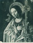 Scheda N. 33346 Siracusa - Palazzo Bellomo. Museo. Testa della Vergine, particolare dell'Annunziazione (Antonello da Messina) (Ed.ne Alinari)