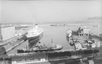 Scheda Ente Porto Palermo - Veduta panoramica del porto con nave alla fonda
